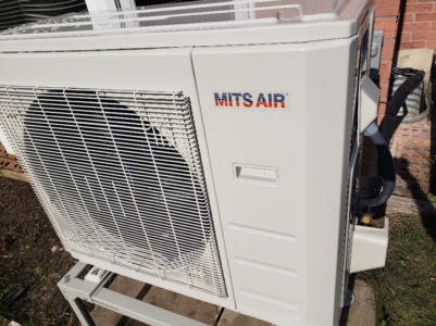 Photo of Home 5 heat pump outdoor unit.