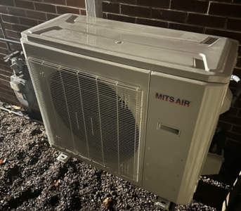Home 6 heat pump outdoor unit photo.